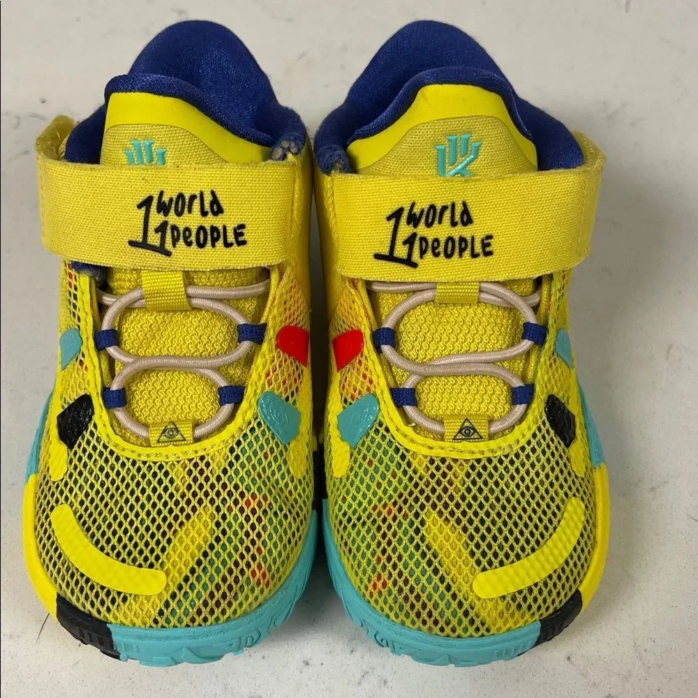 2021 Nike Kyrie 7 TD '1 World 1 People' CT4980 700 Size 8C Yellow Strike